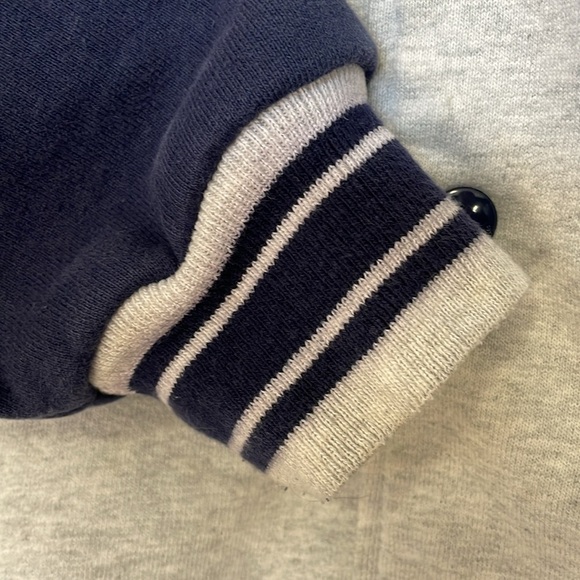 Continental Airlines Logo Lined Baseball Style Jacket Adult XL Gray Blue - Picture 9 of 9